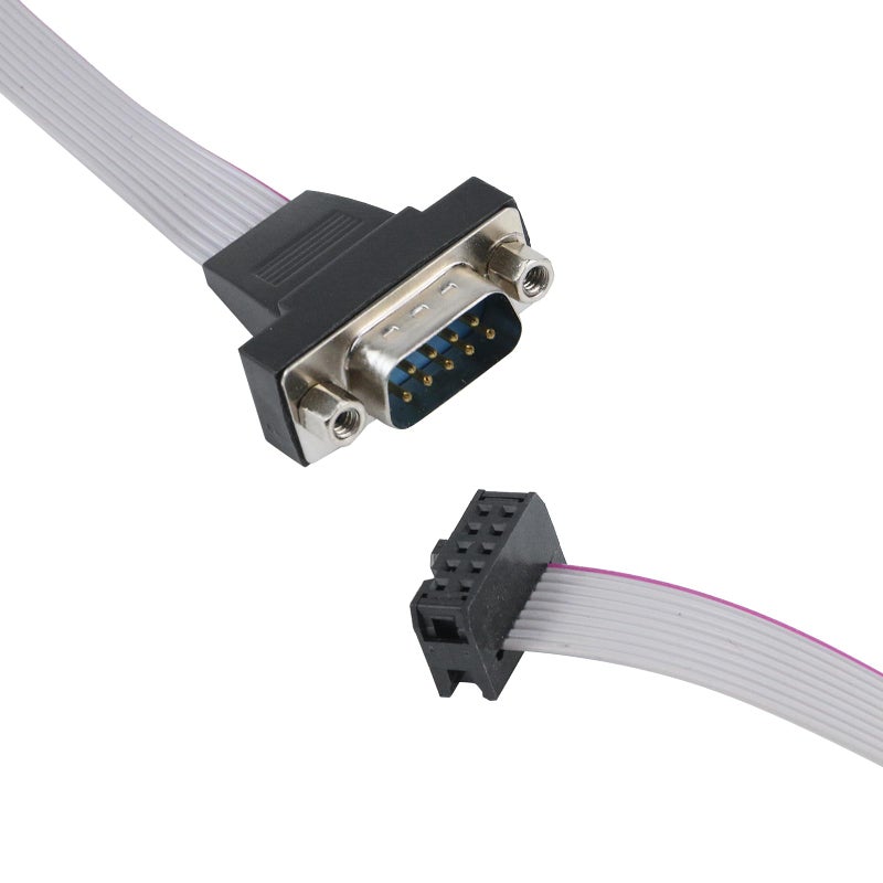 Antrader 12 Inch (30cm) DB9 Serial Male Port Bracket to 10 Pin Motherboard Header Panel Mount RS232 Serial Adapter Cable 6Pcs - Image 5